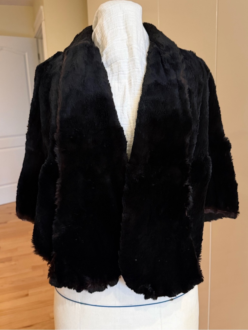 Antique Genuine Fur Cape Shawl